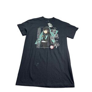 Demon Slayer Tokito Muichiro Graphic T-Shirt Size S Anime New with Flaw
